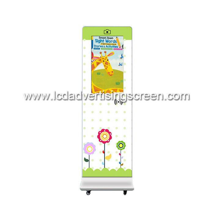 21.5" Logo Printing Kindergarten LCD Touch Screen Kiosk Display with NFC and Wheels