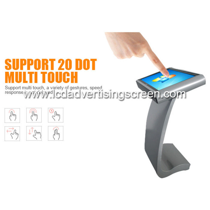 Shopping Mall 18.5 Inch Small Size LCD Capacitive Touch Table Kiosk Display