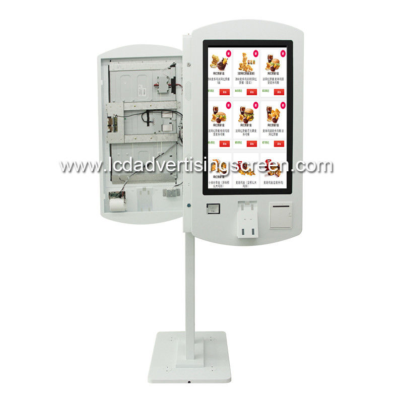 Dual Screen Digital TFT Restaurant Ordering Machine With QR Scanner Printer