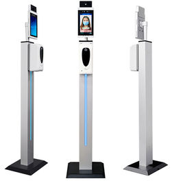 Gate Access Android LCD Advertising Screen Infrared Temperature Dection With Auto 1300ml Soap Sanitizer Dispenser