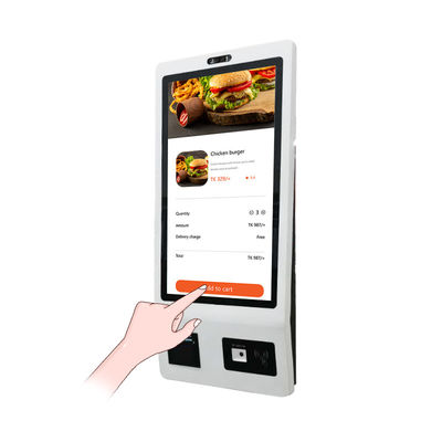 Wall Mounting LCD Screen Kiosk 21.5 Inch Self Service Payment For Restaurant